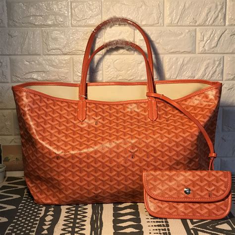 orange goyard backpack|goyard tote bag size.